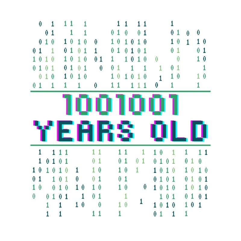 73. Geburtstag 73 Jahre alt Binärcode Coder