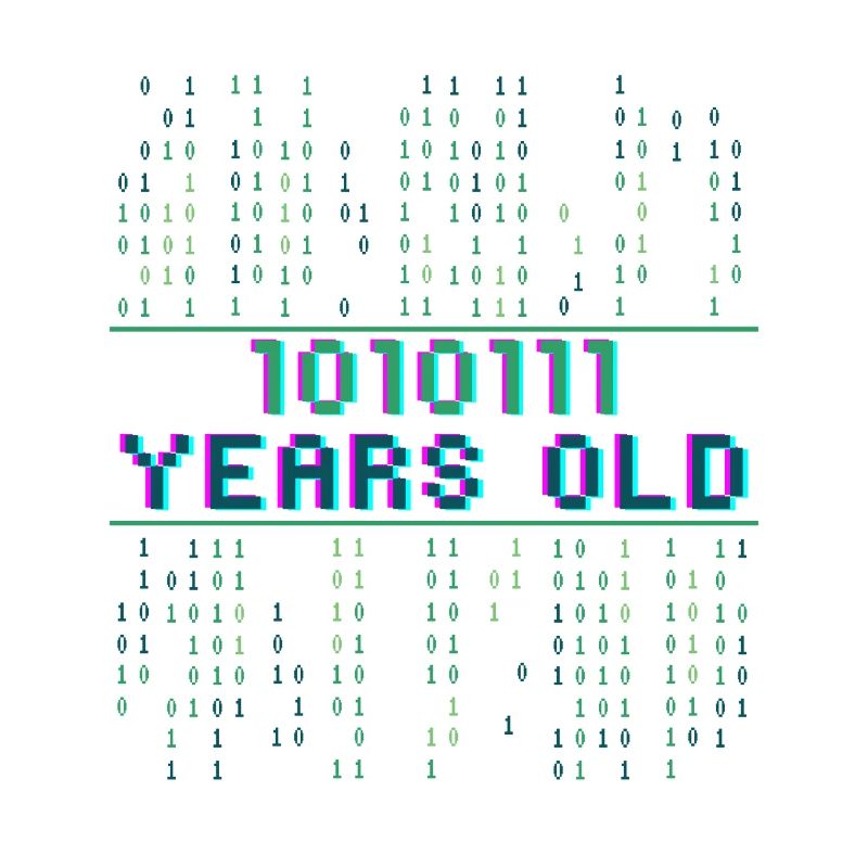 87. Geburtstag 87 Jahre alt Binärcode Coder