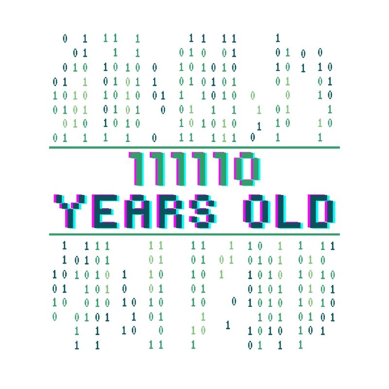 62. Geburtstag 62 Jahre alt Binärcode Coder