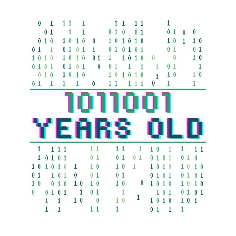 89. Geburtstag 89 Jahre alt Binärcode Coder