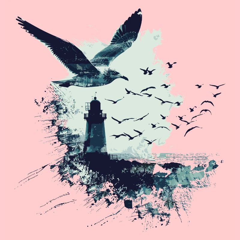 Möwe Seevogel Leuchtturm