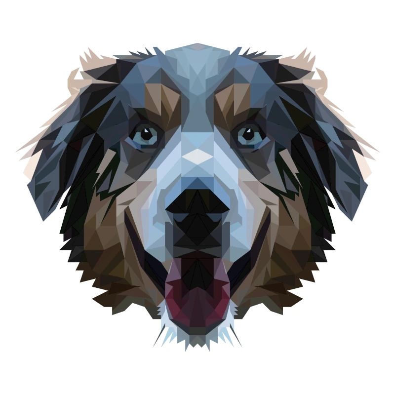 Hund Aussie Polygon
