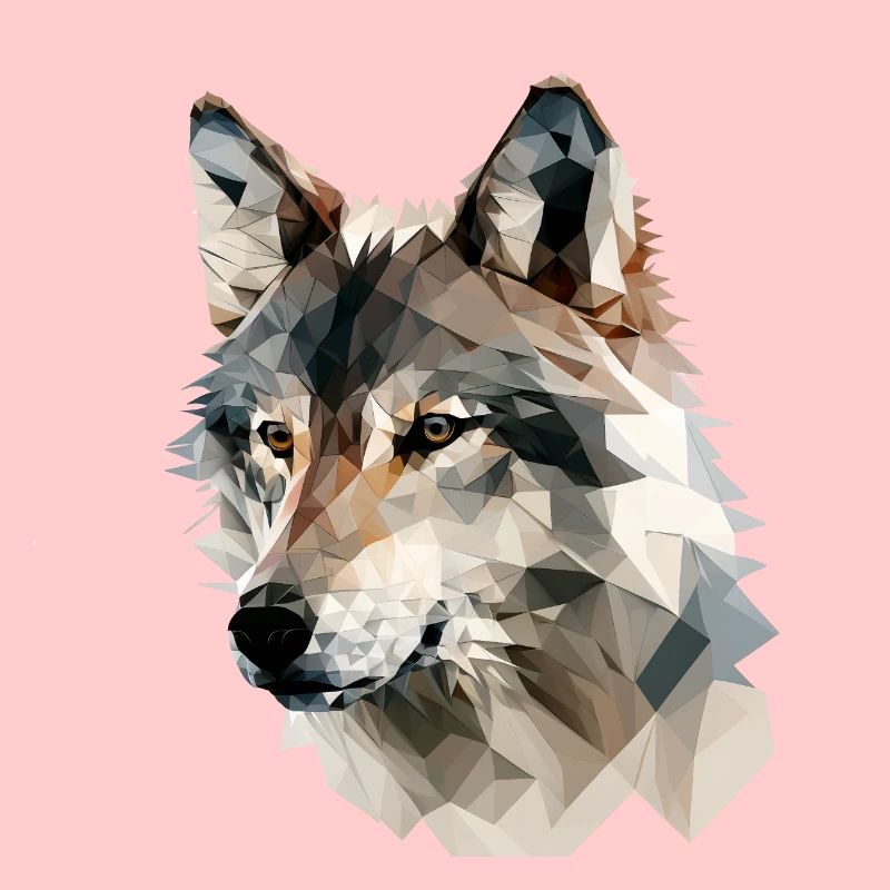 Polygone Expressif Loup – Faune
