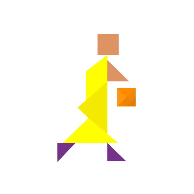 Joueurs de basket-ball - Tangram