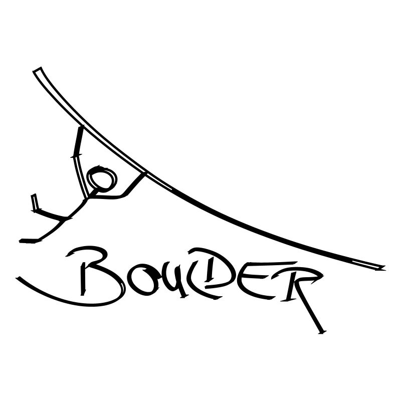 Boulder bouldern Strichmännchen Klettern Kletterer