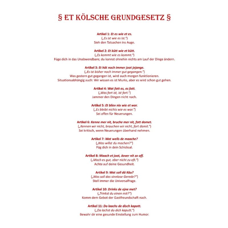 Et Kölsche Basic Law - Et Kölsche Basic Law