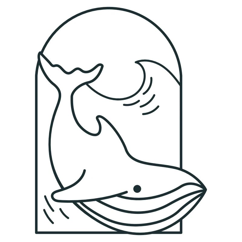 Plongée avec les baleines et les vagues de l’océan