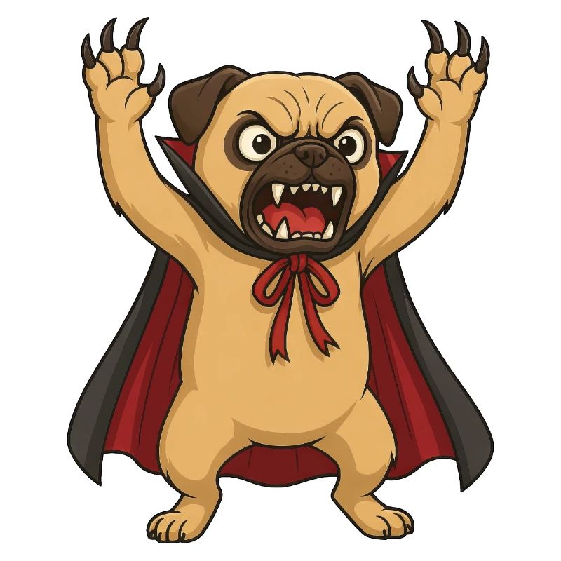 Funny Halloween sloth as a vampire monster