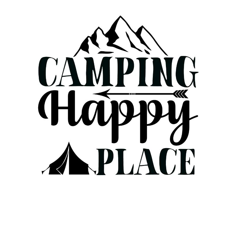 Camping Happy Place Wandershirt