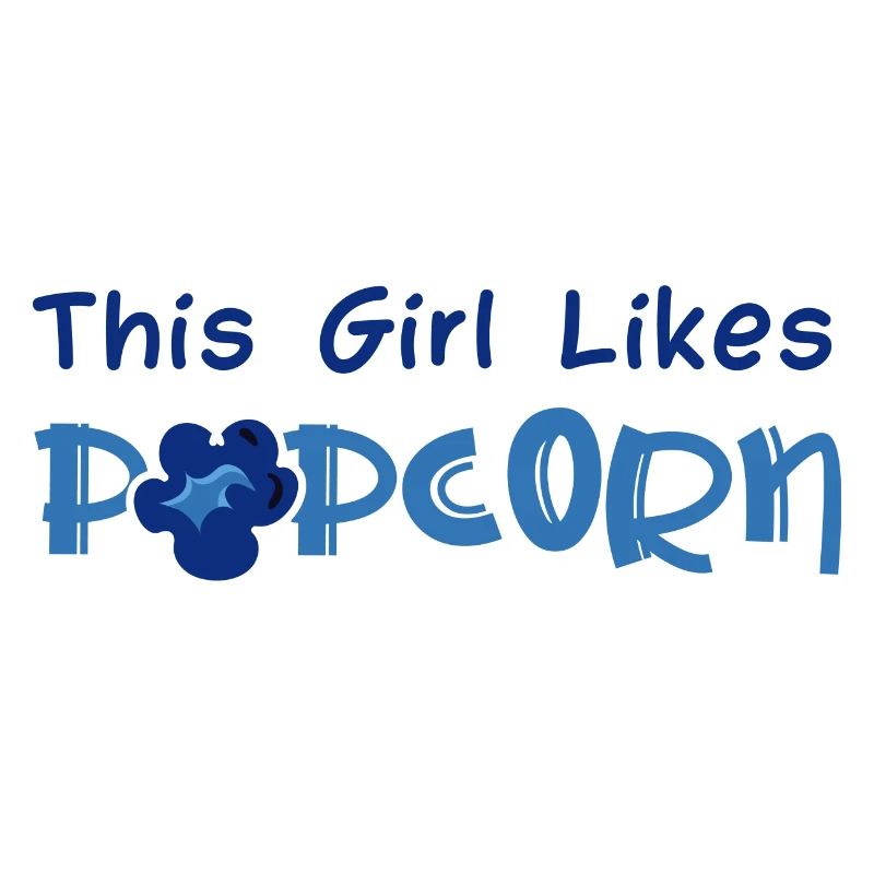 Fille aime le pop-corn et les films mangeant du