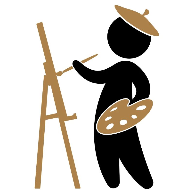 A painter working on his masterpiece