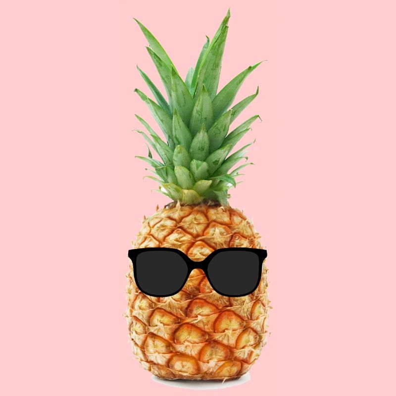 Ananas mit Brille