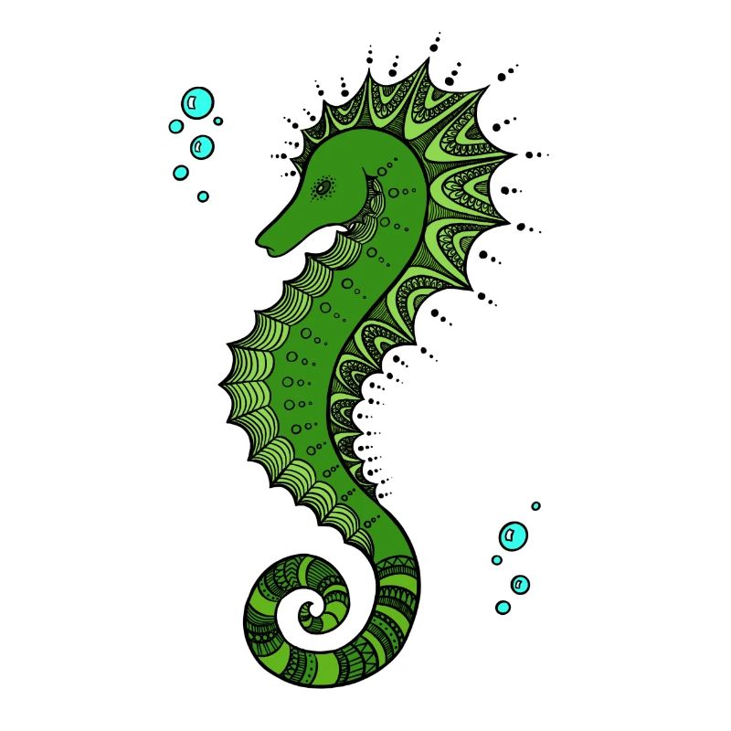 Couleur de l'hippocampe Mandala