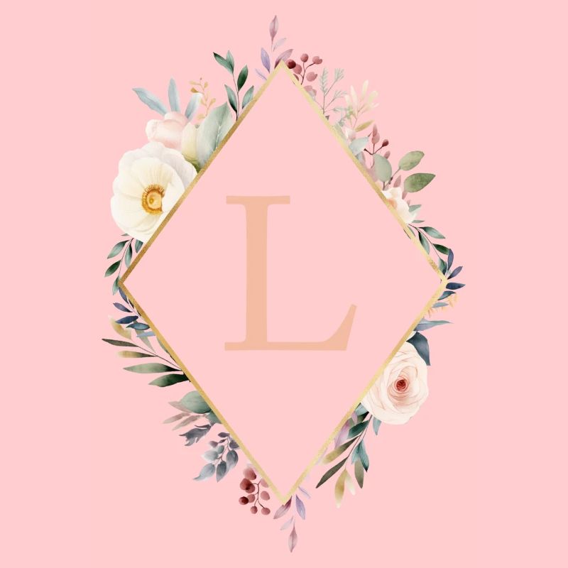 L Monogramm , Floral, Boho