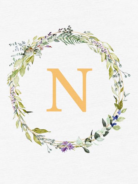 N Monogramm Eukalyptus-Kranz