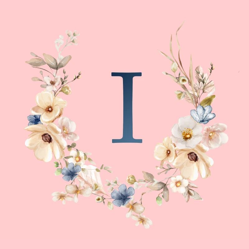 J Monogramm , Floral, Boho