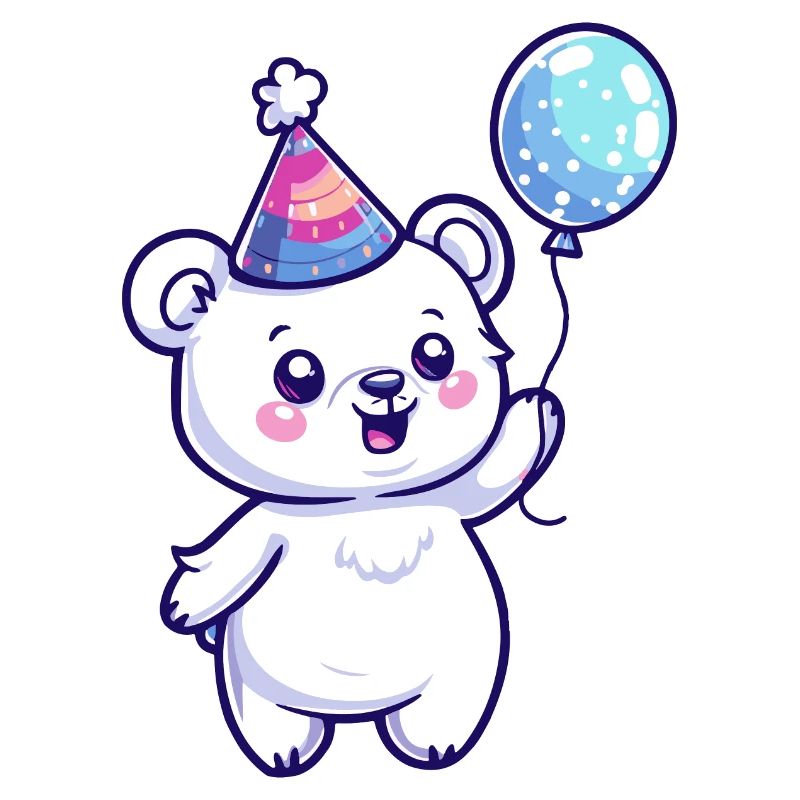 Polar Bear Birthday Comic Cute