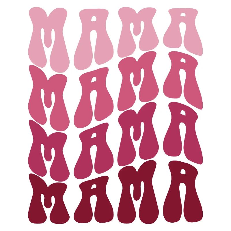 Mom Pattern in Pink Gradient