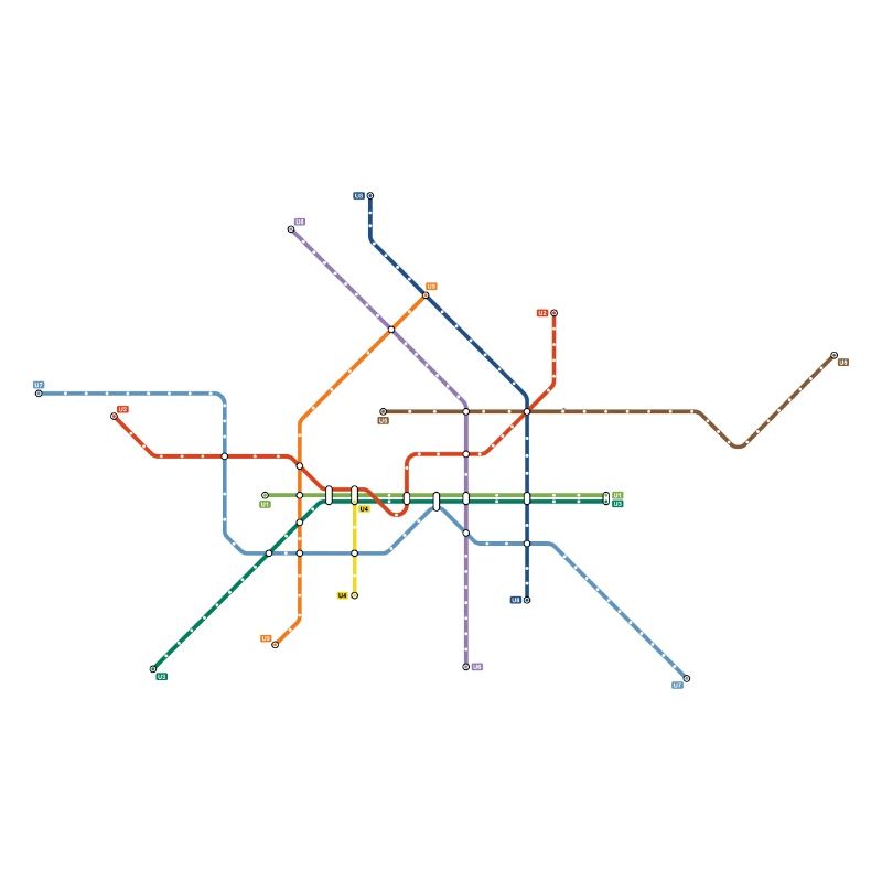 U Bahn Network Map Berlin Souvenir Gift