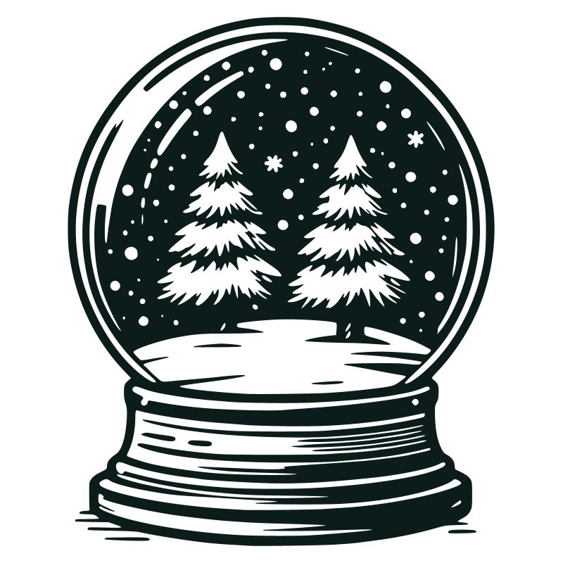 Snow Globe Winter Landscape