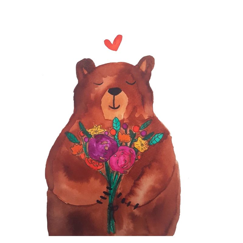 Bär - Blumenliebe