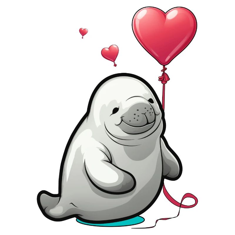 Manatee mit Herz