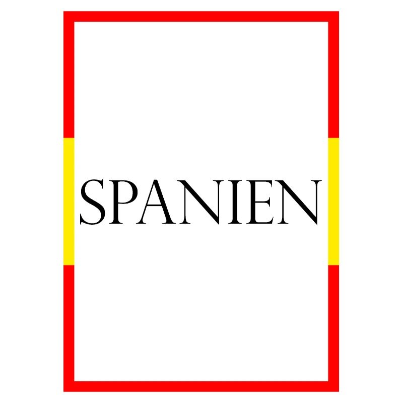 Espagne, España Lettrage de déclaration avec drapeau