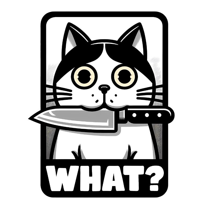 WAS? EINE KATZE MIT MESSER