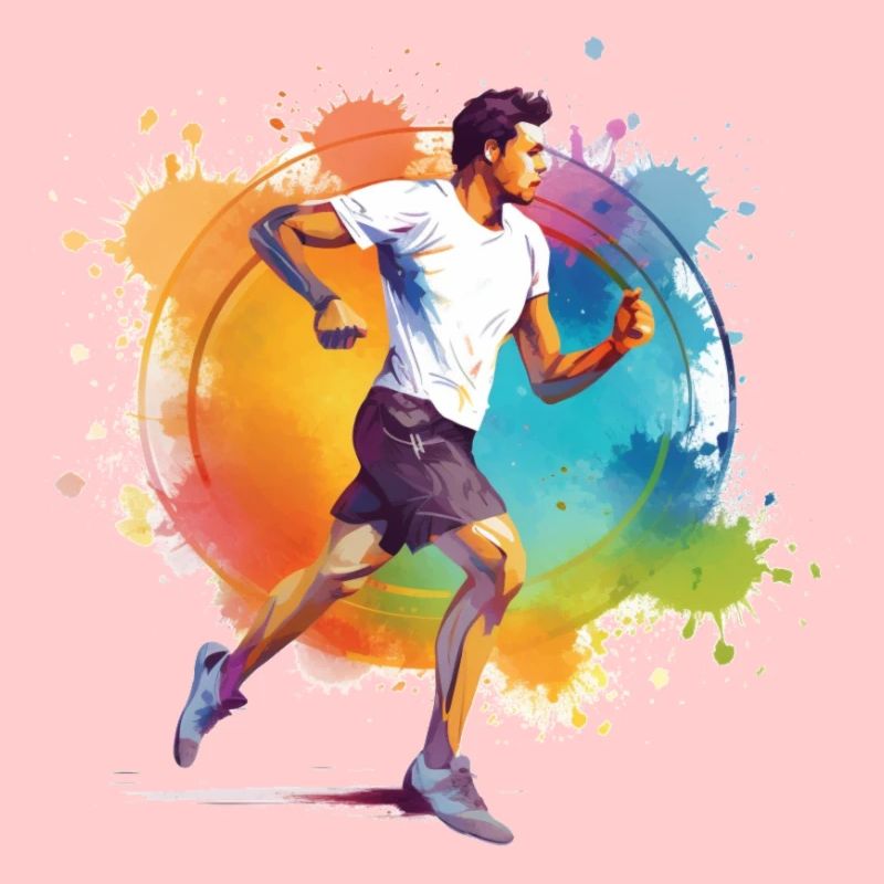 Athletes jogging