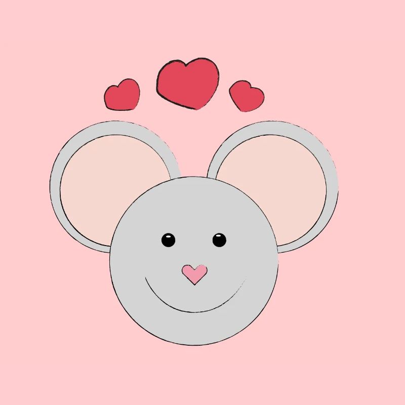 Süße lachende Maus - Geschenk - Geschenkidee