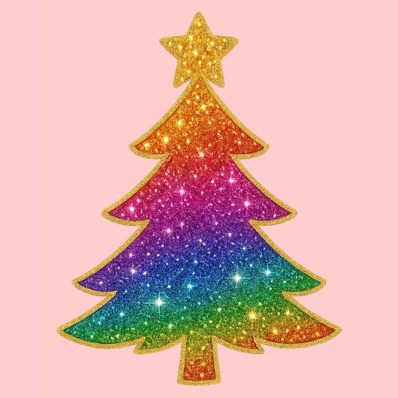 Rainbow Glitter Christmas Tree