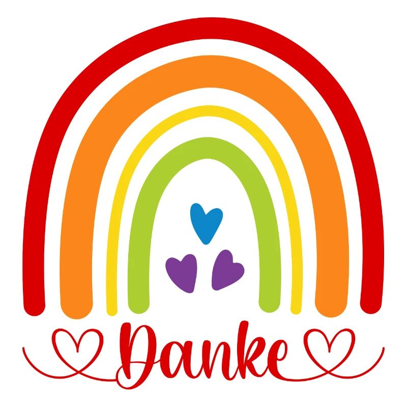 Kita Abschied Kindergarten Boho Regenbogen Danke
