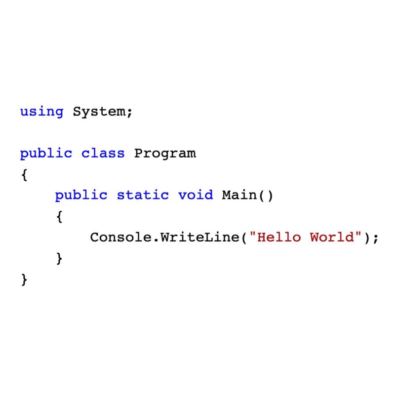 C# .NET Code Hello World Programmierer Geschenk