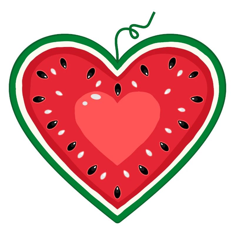 Conception de pastèque comme un cœur