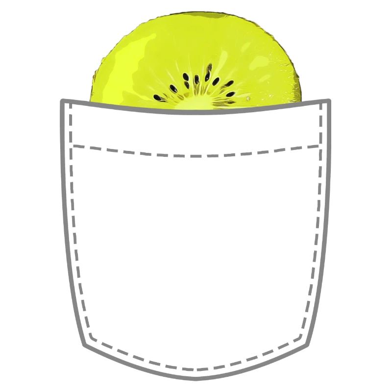 Brusttasche mit Kiwi