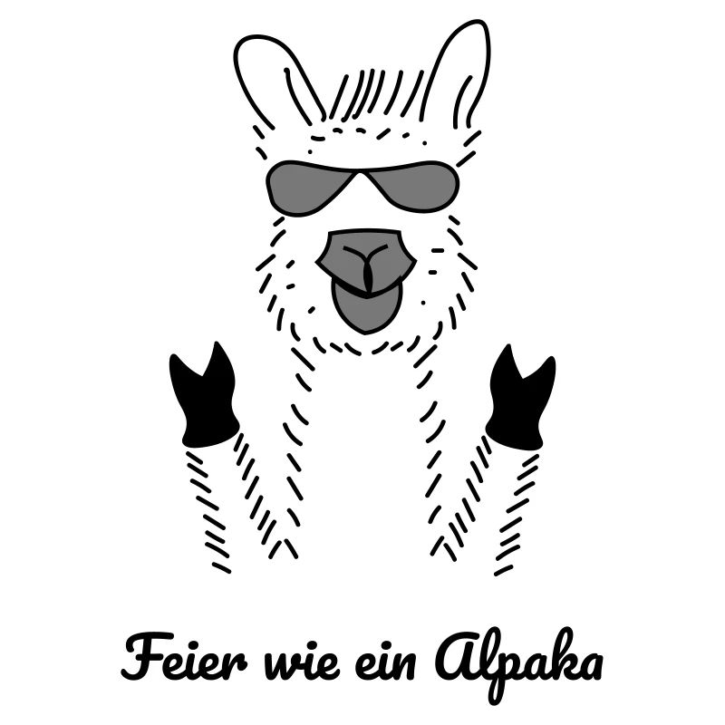 Feier wie ein Alpaka, Lama,Geschenkidee, Idee