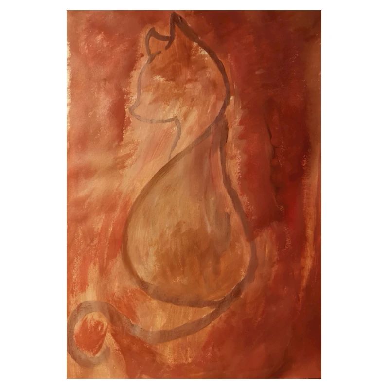 Chat dans l’arrière-plan flou