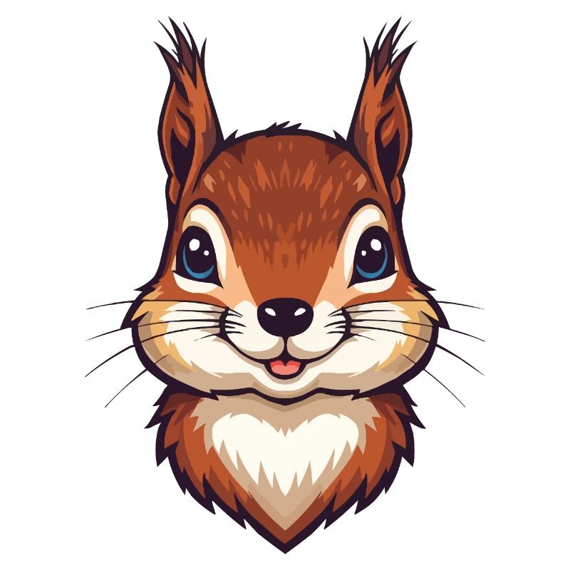 Süßer Eichhörnchen Kopf