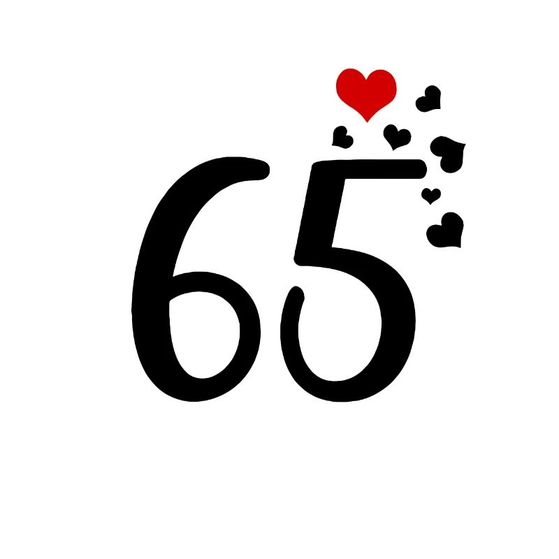 65. Geburtstag Jubiläum Herzen 65