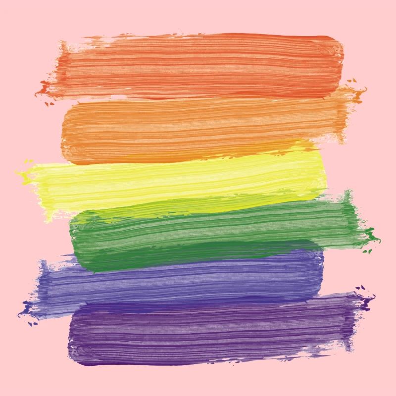Rainbow Paint Brushes (Strokes)