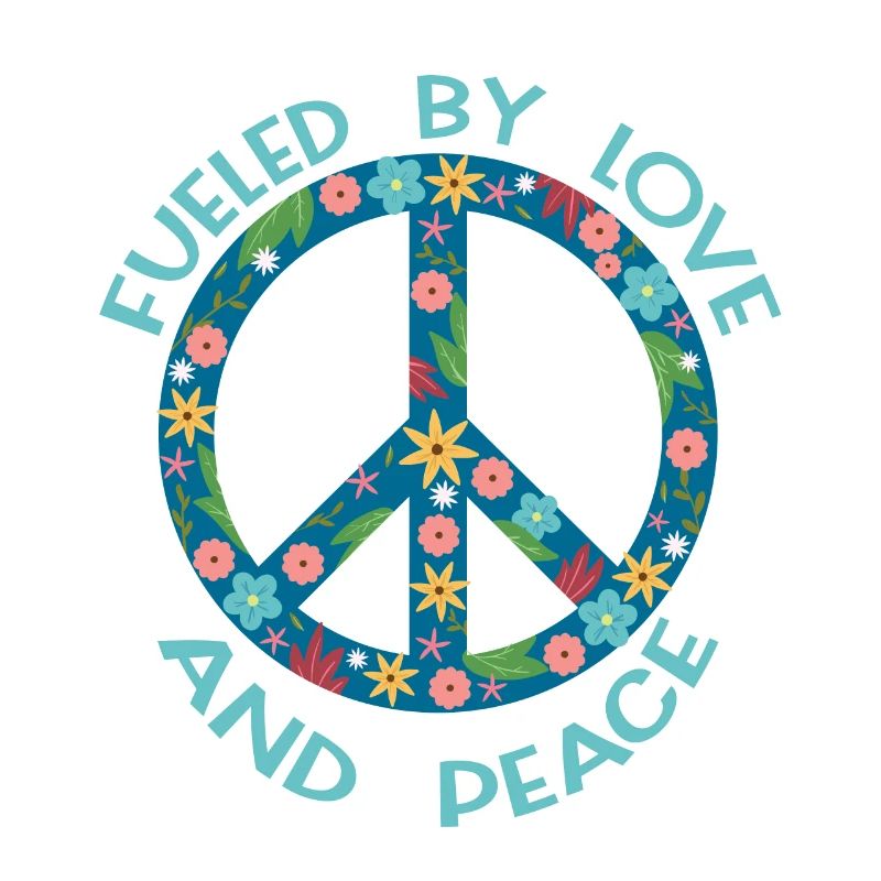 Hippie Karneval Kostüm Geschenk Peace