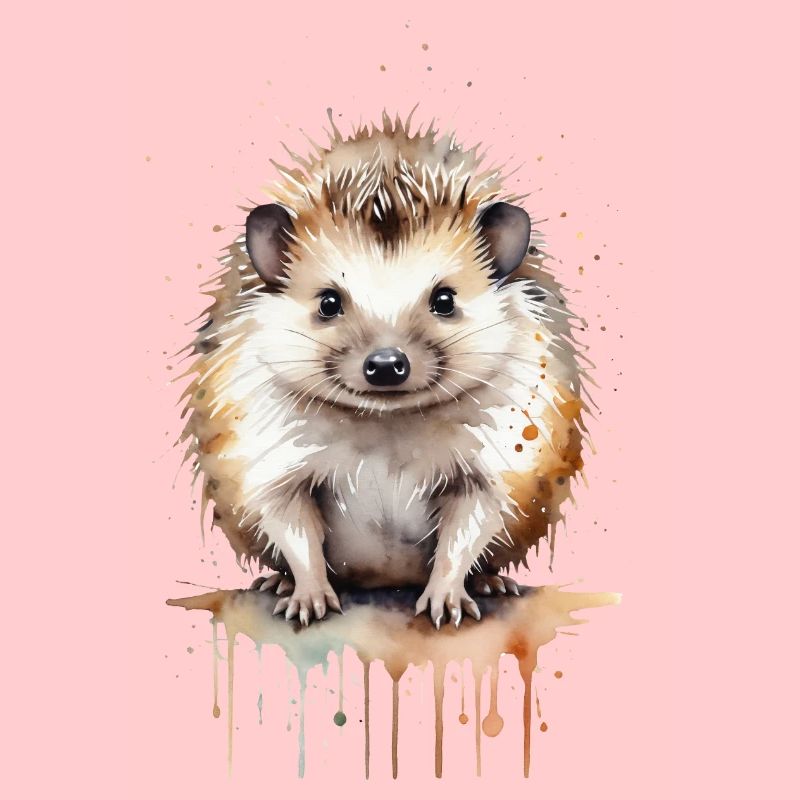 Aquarell Niedlichkeit: Ein stacheliger kleiner Igel