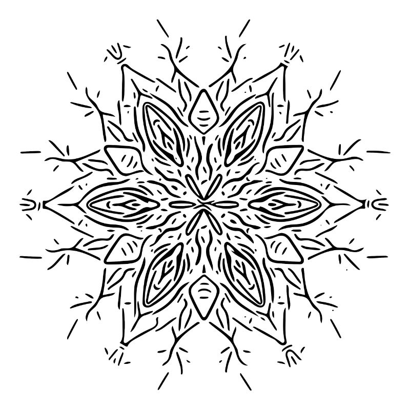 Mandala Flower Lines Shape Pattern