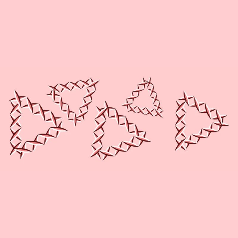 triangular shapes crosses red