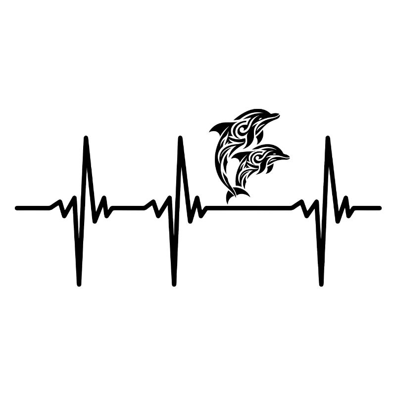 Heartbeat for two jumping dolphins