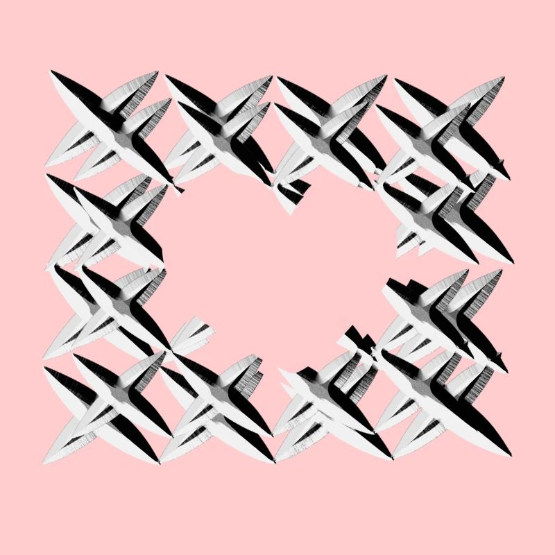 pattern cross net grey