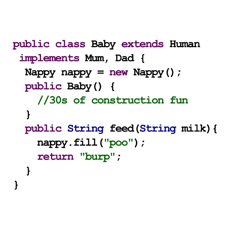 Java Code New Baby - Konstruktion