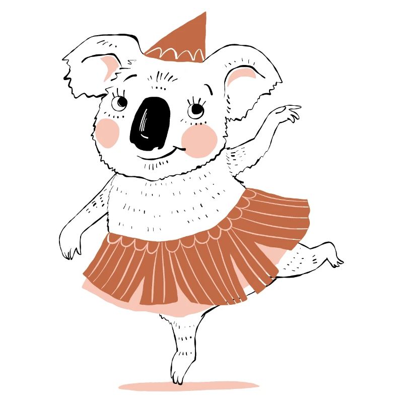 Tanzendes Koala-Mädchen