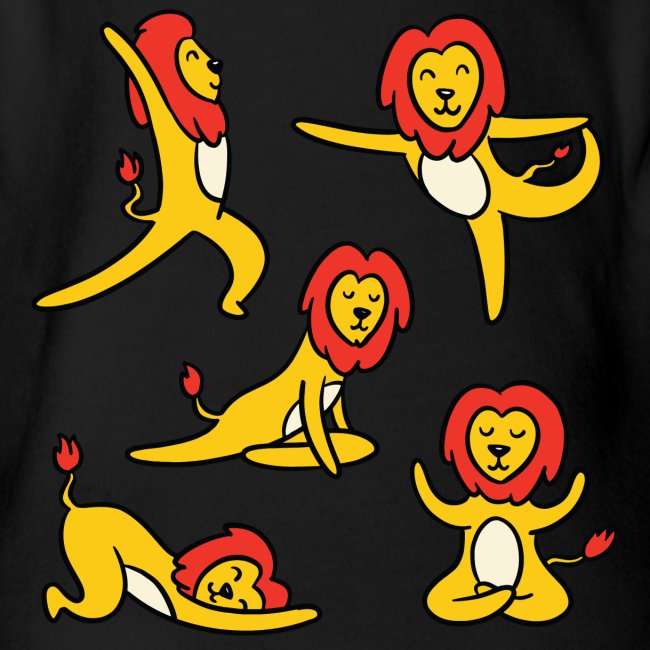 Löwen machen Yoga