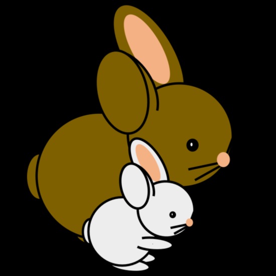 Conejo papá con conejo bebé' Body de manga corta bebé | Spreadshirt